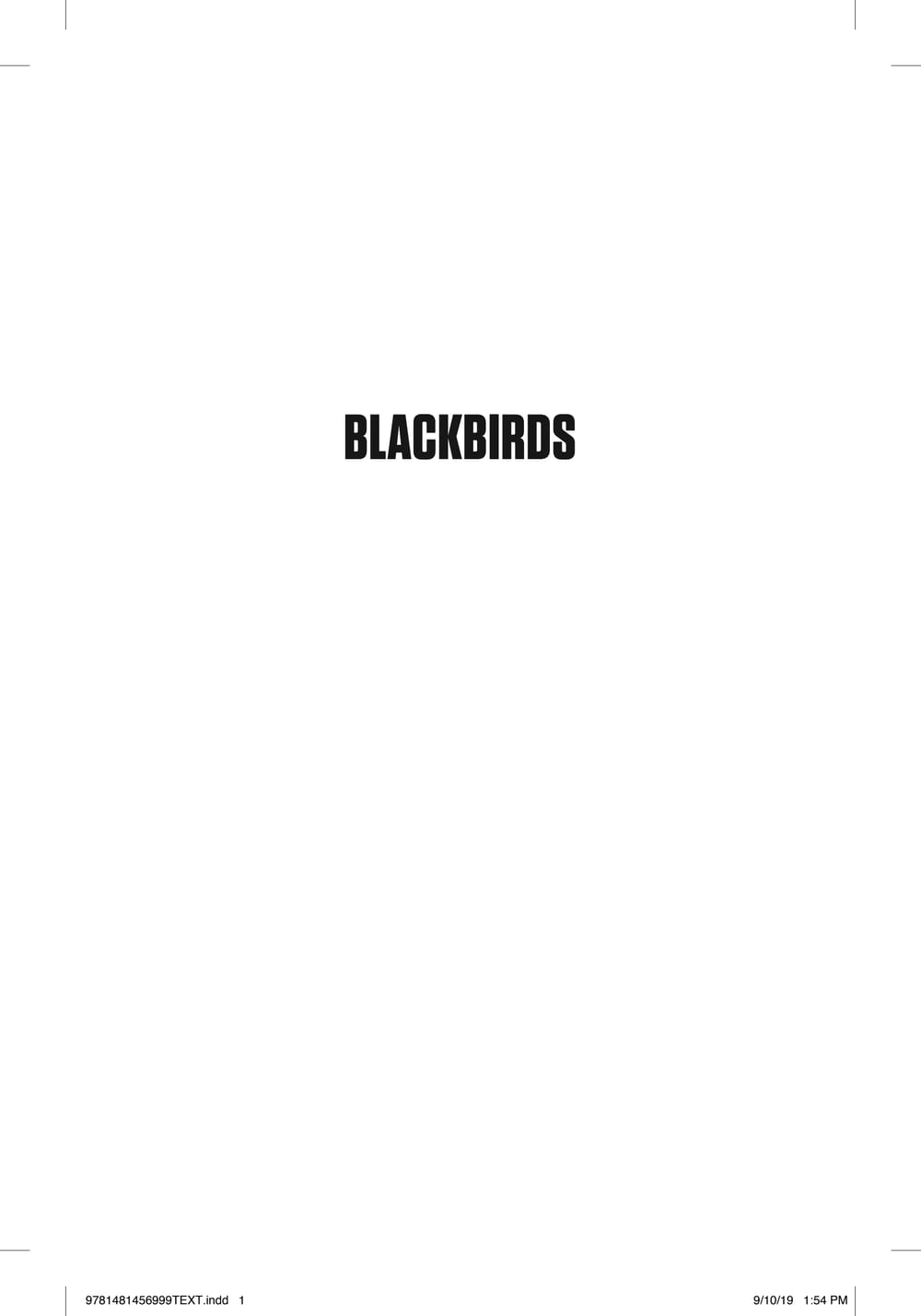 Cover of Blackbirds