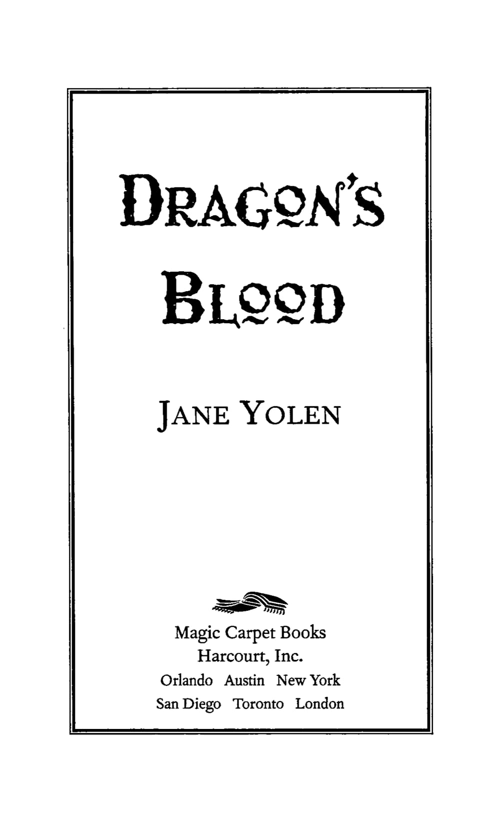 Cover of Dragon's Blood