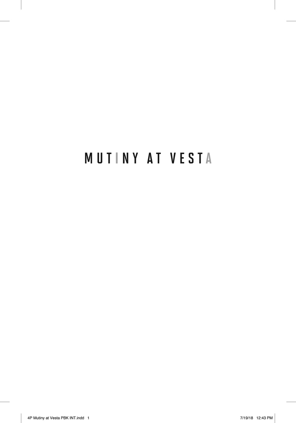 Cover of Mutiny at Vesta