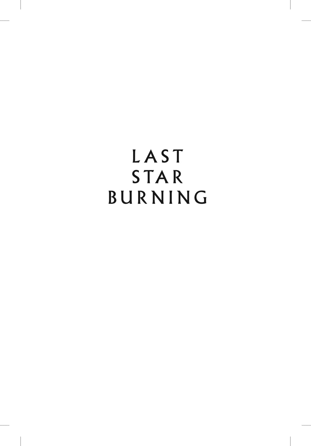 Cover of Last star burning