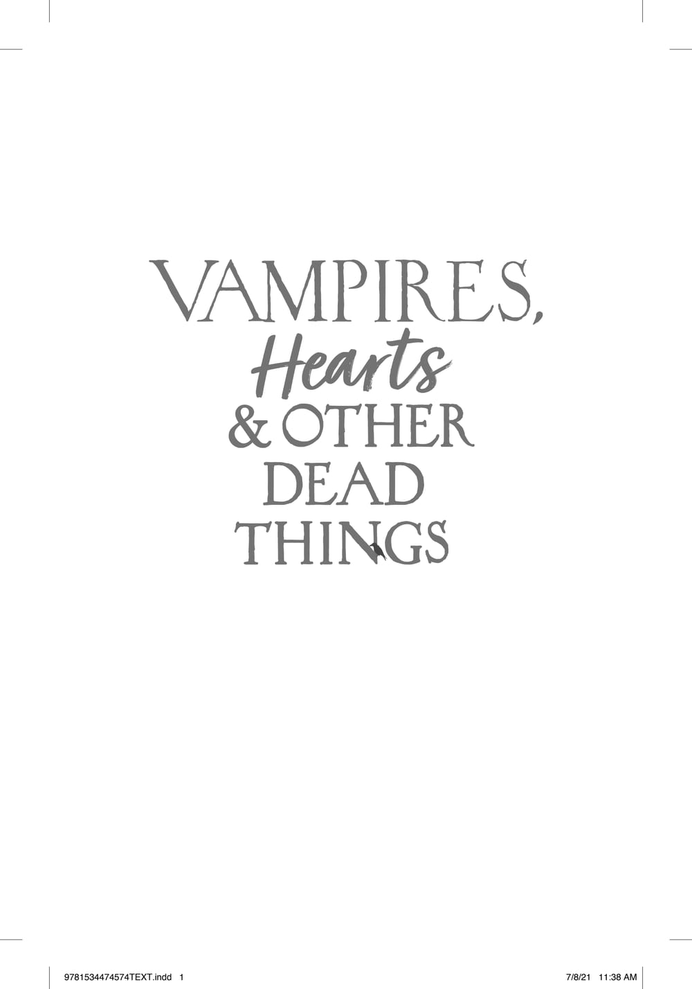 Cover of Vampires, Hearts & Other Dead Things