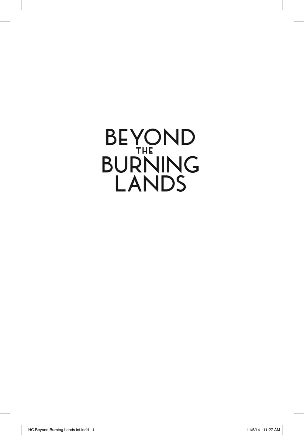 Cover of Beyond the Burning Lands